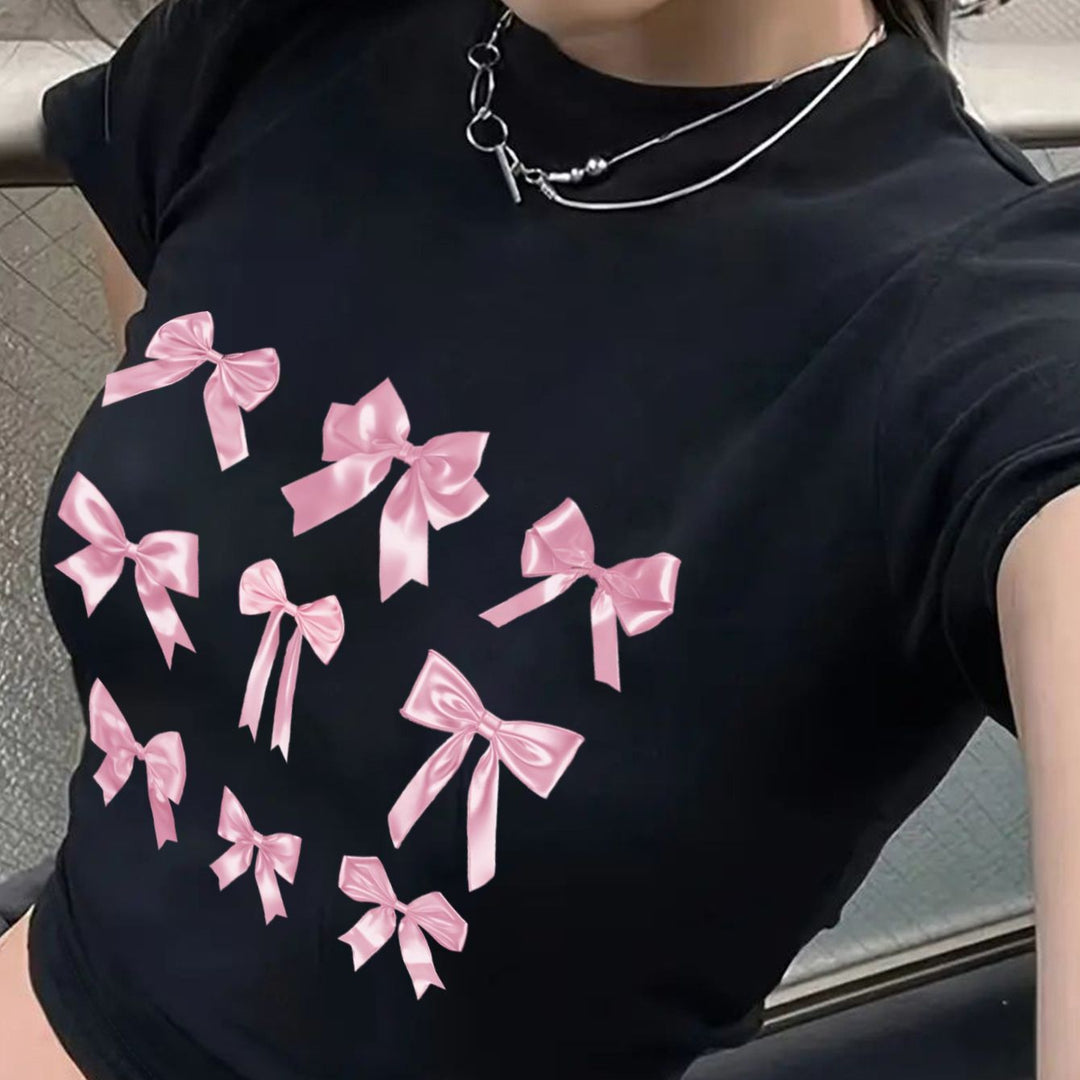 Damen Crop-T-Shirt mit inspirierendem Schriftzug Drune