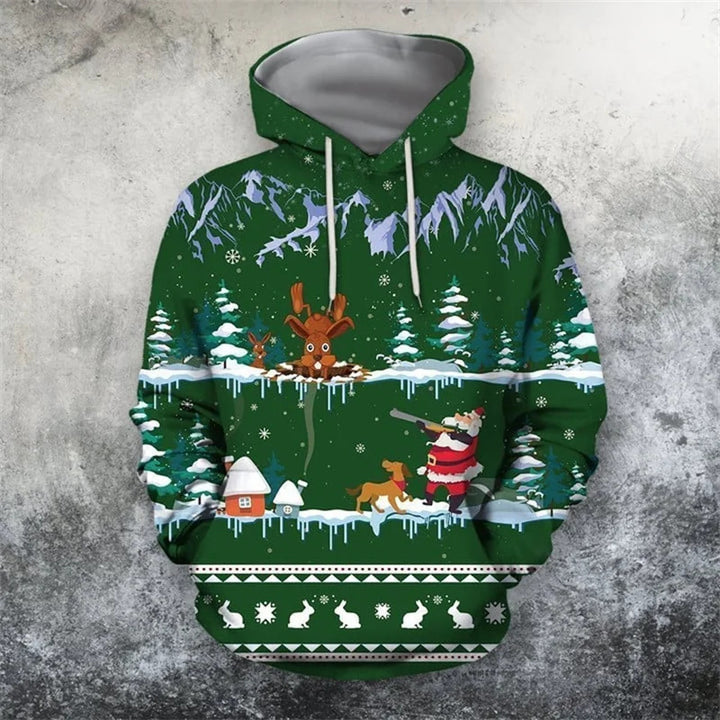 Damen Lustiger Kapuzenpullover mit weihnachtlichem DJ-Design Drune