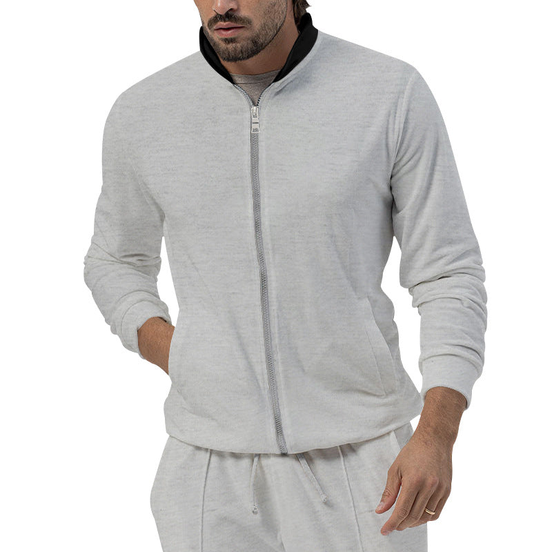 Herren Atmungsaktive Zip-Jacke mit hohem Kragen und seitlichen Taschen Drune