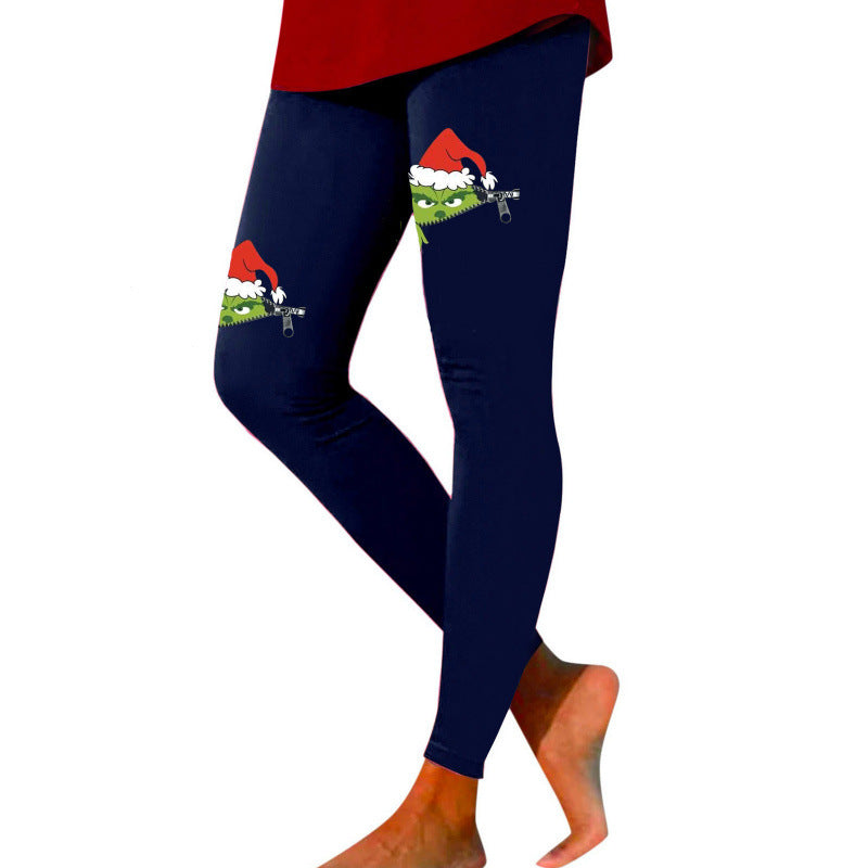 Damen Gemusterte Weihnachtsleggings Drune