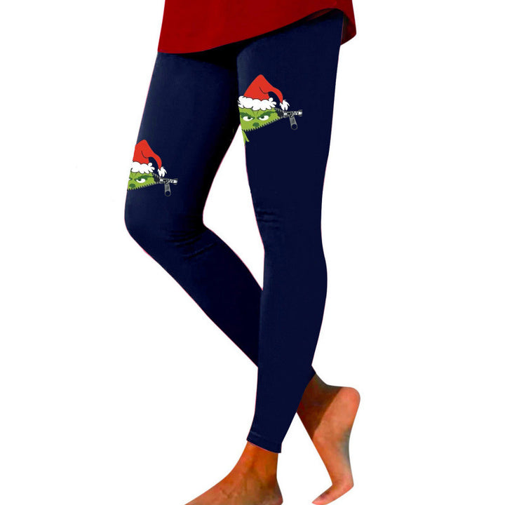 Damen Gemusterte Weihnachtsleggings Drune