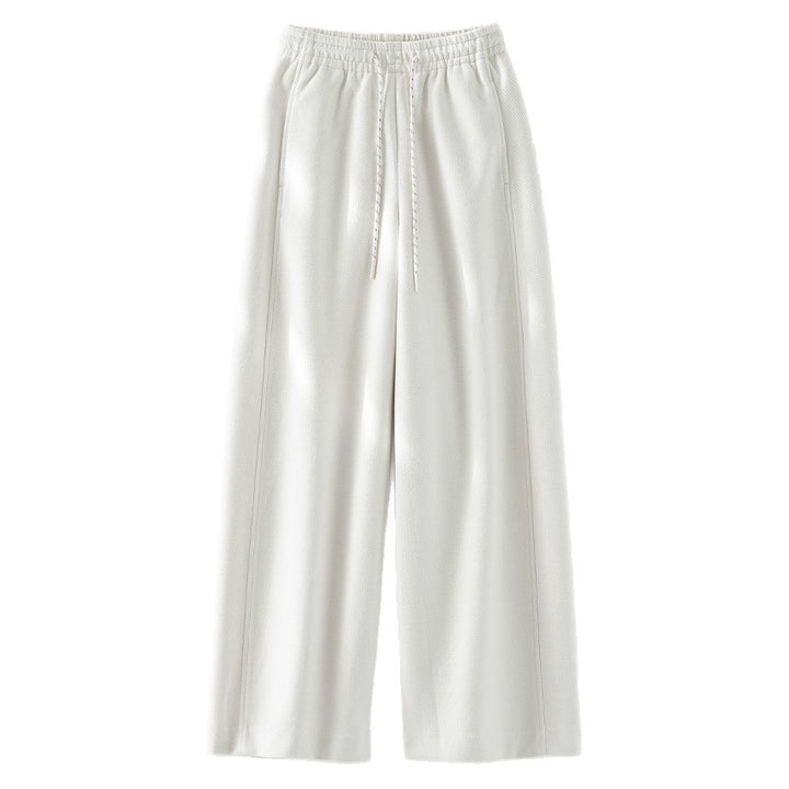 Damen Weite Komfort-Strickhose mit Gummibund und Tunnelzug Drune