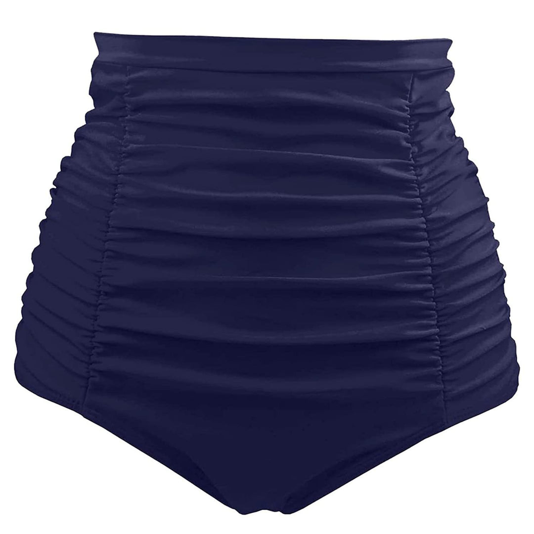 Damen Hoch taillierte Badeshorts mit modischen Raffungselementen und figurformendem Design Drune