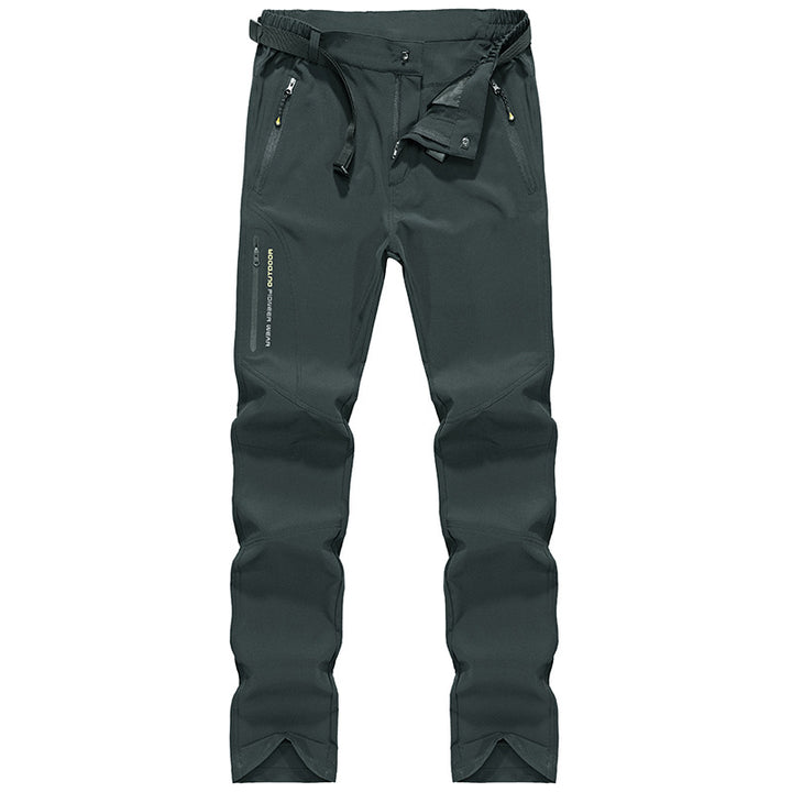 Damen Stretch-Softshell Outdoorhose mit vorgeformten Knien, verstellbarem Bund und Reißverschlusstaschen Drune