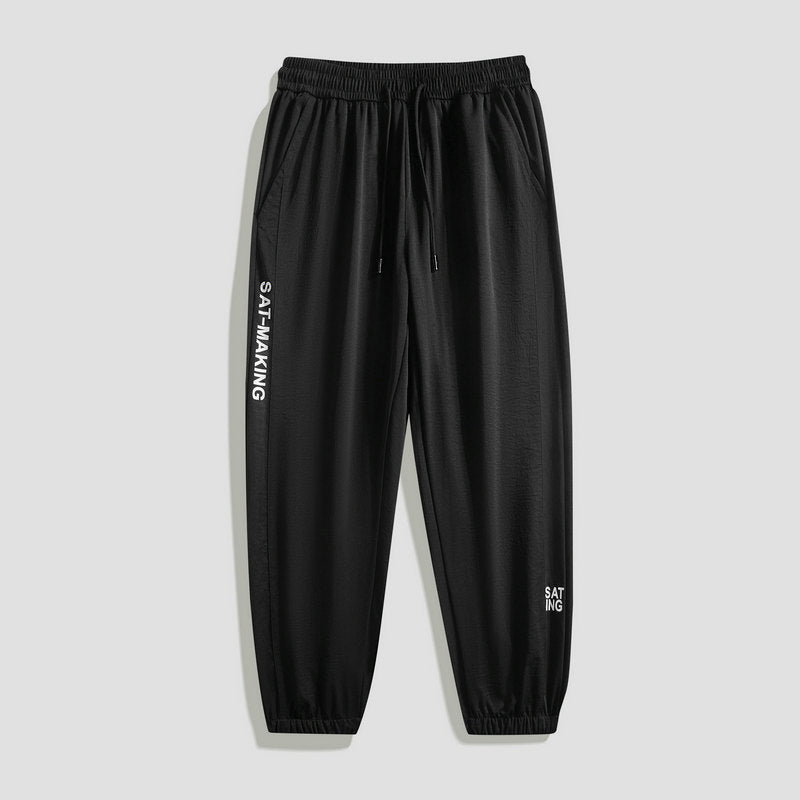 Herren Sportliche Jogginghose mit elastischem Bund und Reißverschlusstaschen Drune