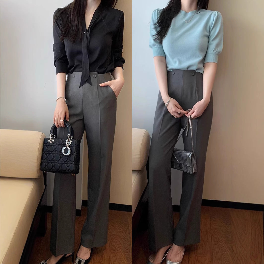 Damen Elegante und hoch taillierte Anzughose Drune