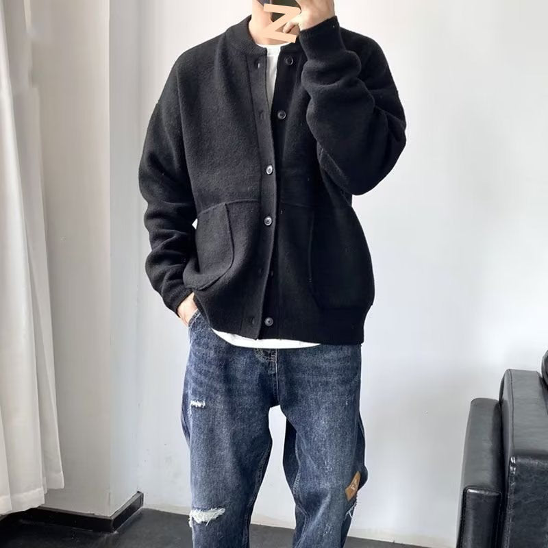 Damen Bequemer Cardigan mit Knopfleiste und Taschen Drune