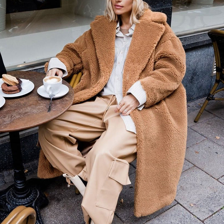 Damen modischer Teddy-Mantel Drune