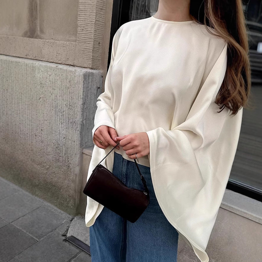 Damen Oversized Sweatshirt mit weitem Schnitt und eleganten Ärmeln Drune