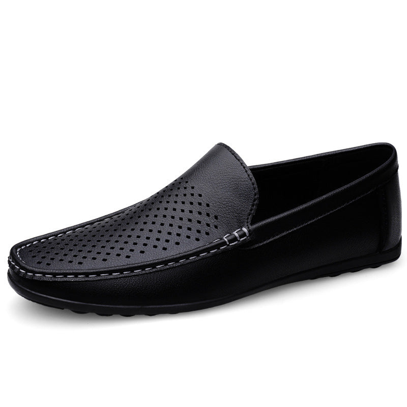 Herren Mokassins aus perforiertem Leder mit flexibler Sohle Drune