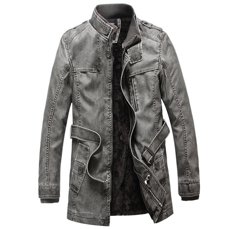 Herren Modische Denimjacke mit Fleecefutter Drune