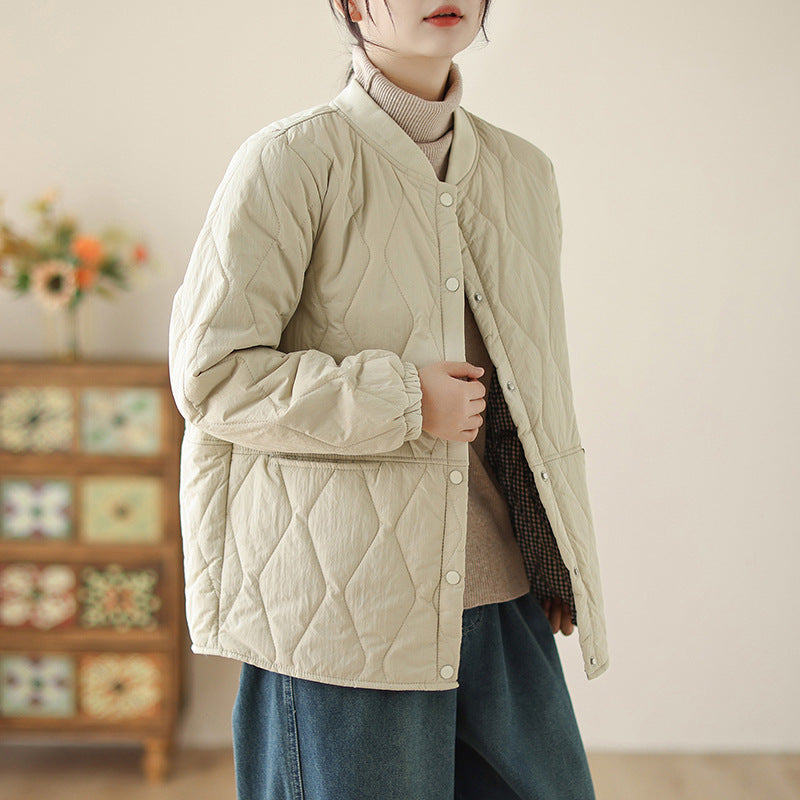 Damen nan leichte wattierte Übergangsjacke mit oversized Schnitt, elastischen Ärmelbündchen und verdeckter Druckknopfleiste Drune