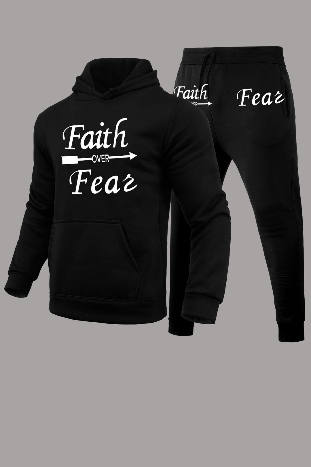Damen Hoodie und Jogginghose Set mit inspirierendem Spruch Drune