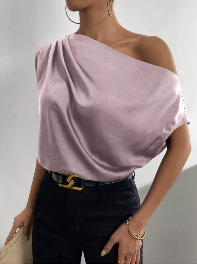 Damen Elegantes, schulterfreies Satinoberteil Drune