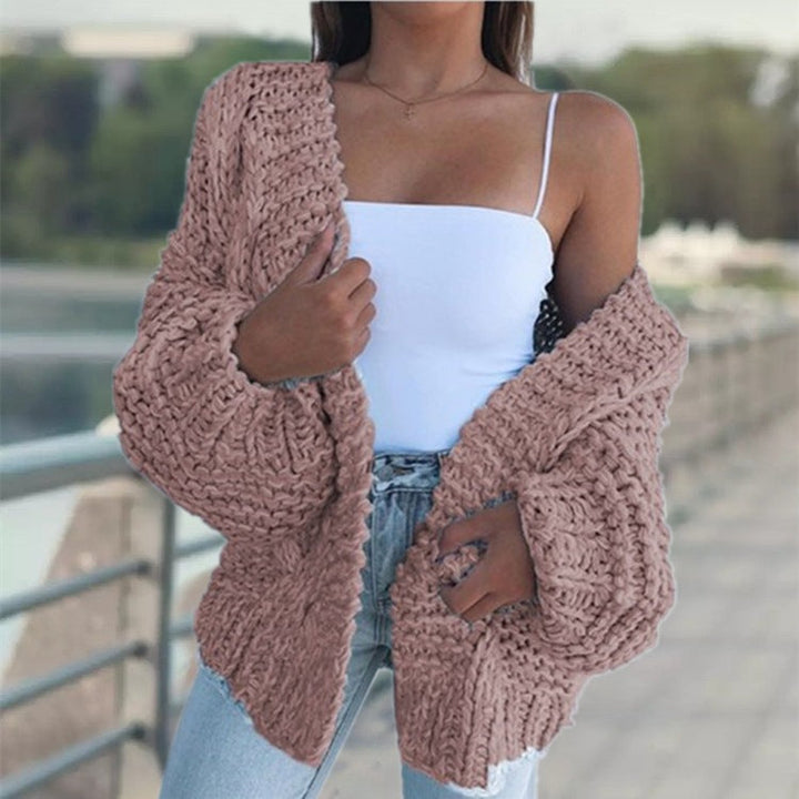 Damen Grobstrickjacke mit lässigem Schnitt und tiefen Taschen Drune