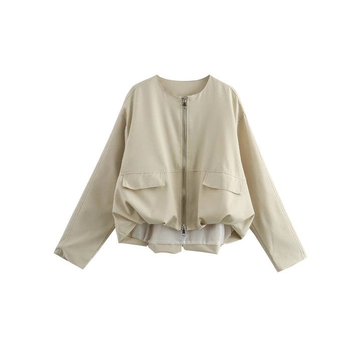 Damen lässige Jacke mit praktischen Taschen und Reißverschluss Drune