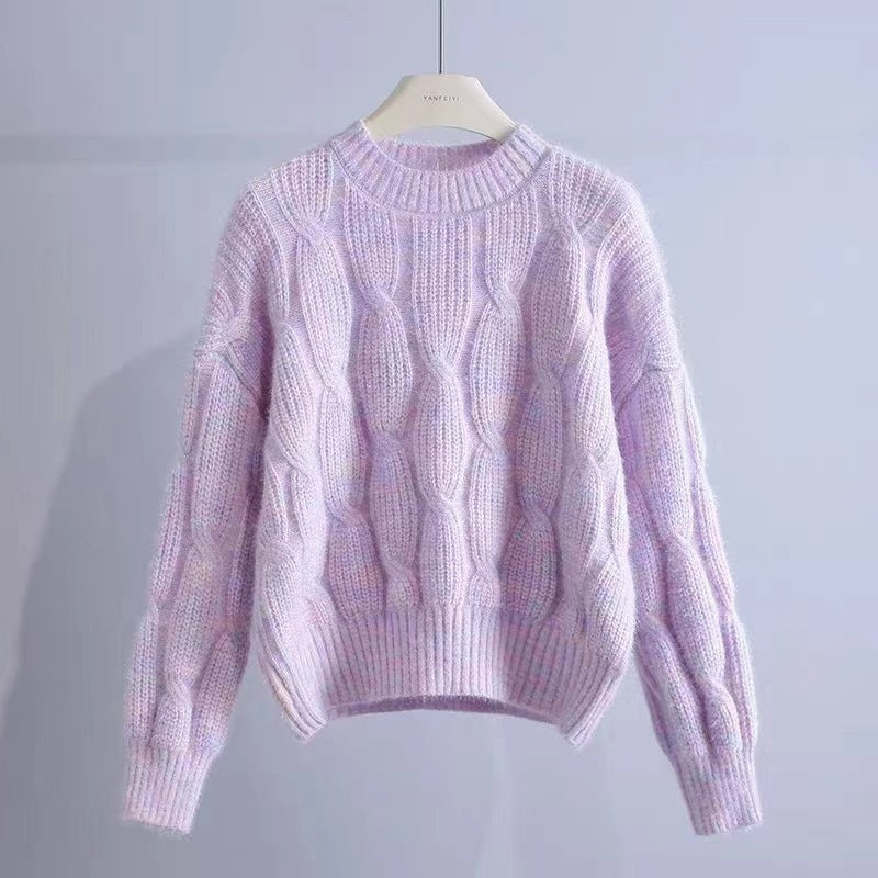 Damen Grobstrickpullover mit innovativem Wellenmuster Drune