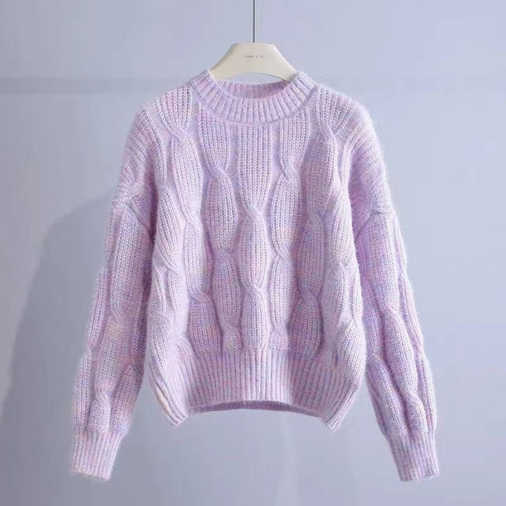 Damen Grobstrickpullover mit innovativem Wellenmuster Drune