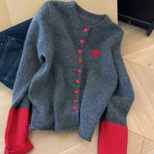 Damen kuschelweiche Strickjacke mit Baumwollmischung und modernen Akzentfarben Drune