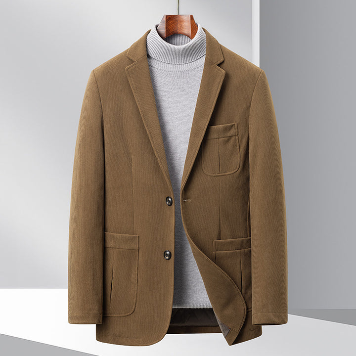 Herren eleganter Blazer mit strukturierter Oberfläche und praktischen Taschen Drune
