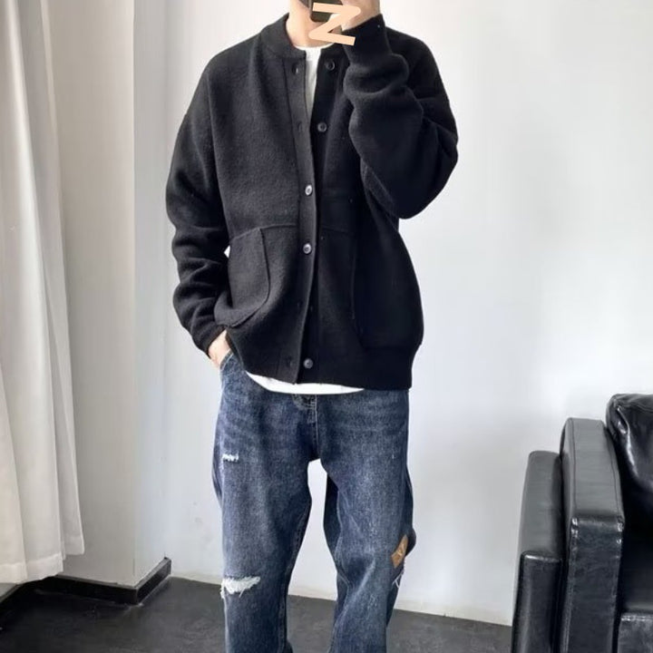 Damen Bequemer Cardigan mit Knopfleiste und Taschen Drune