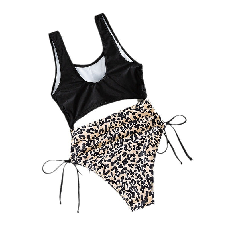 Damen Einteiler Badeanzug mit modischem Cut-Out und eleganter Leoprint-Details Drune