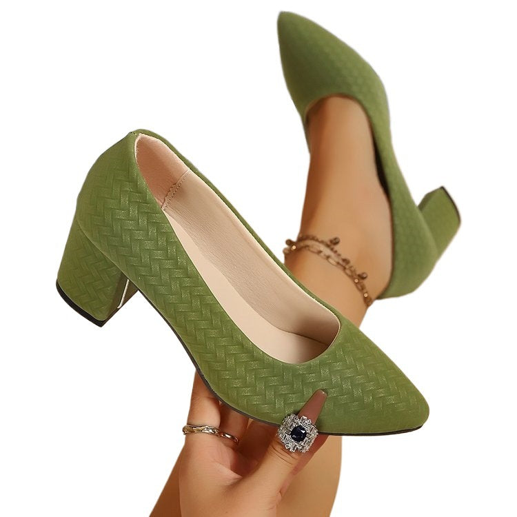 Damen Stilvolle Blockabsatz-Pumps Drune