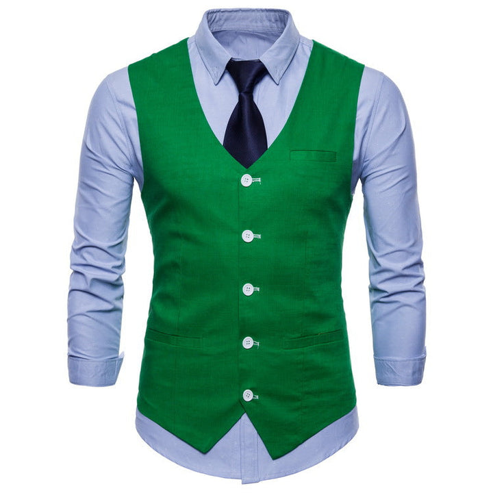 Herren elegante Anzugweste mit praktischen Taschen und detailliertem Design Drune