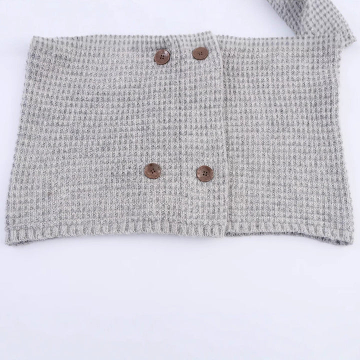 Damen lässige Strickjacke mit weitem Schnitt und dekorativen Knöpfen Drune