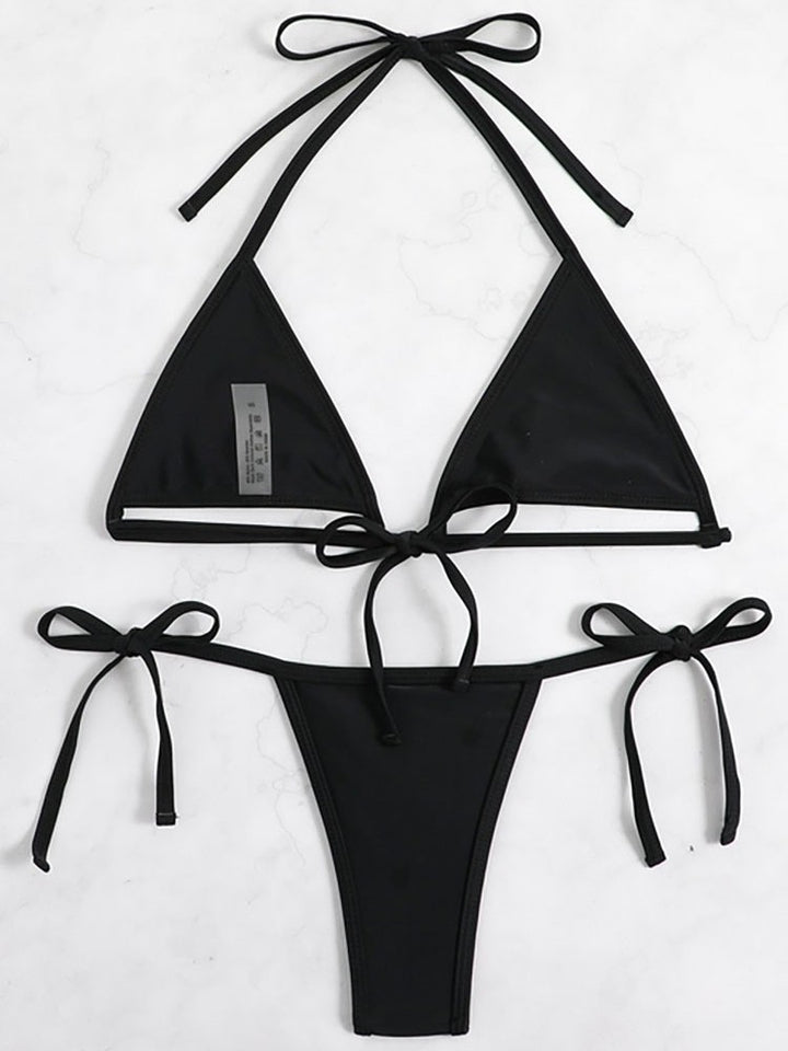 Damen Triangel-Bikini mit innovativem Schnitt und raffinierten Bindeakzenten Drune