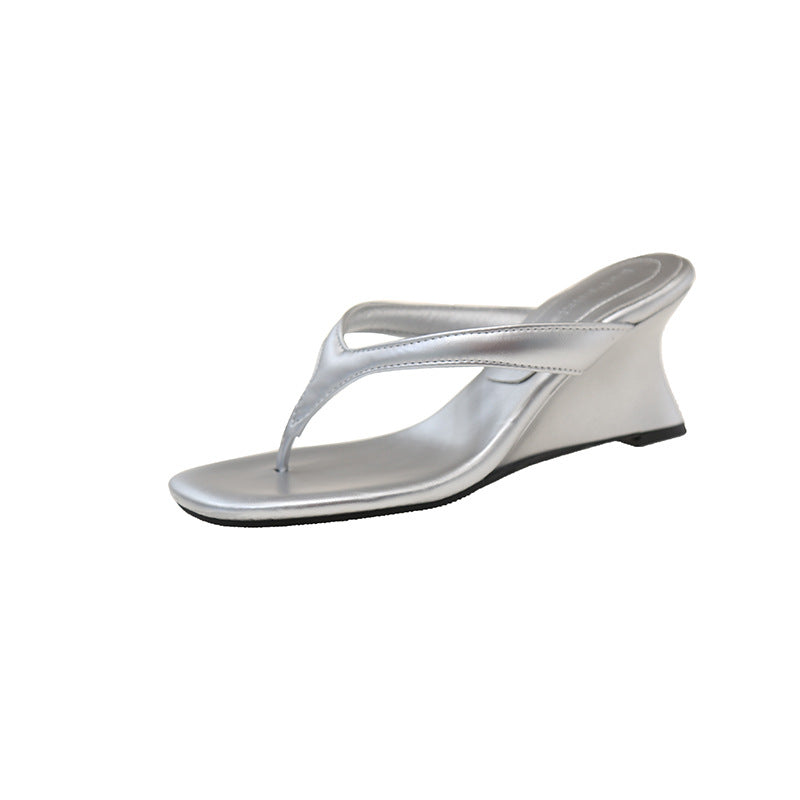 Damen Elegante Zehentrenner mit komfortablem Wedge-Absatz Drune