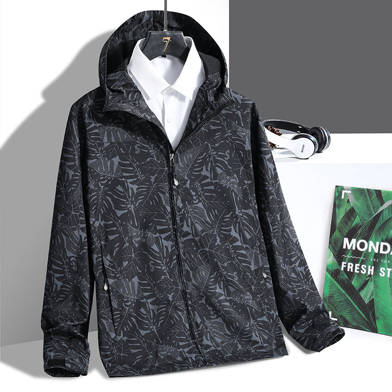 Herren Sportliche Übergangsjacke mit floralem Muster Drune