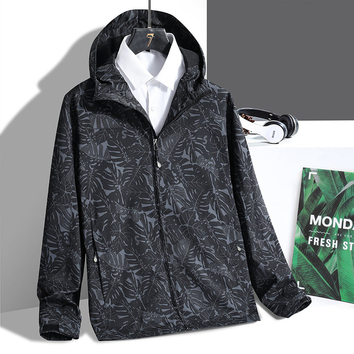 Herren Sportliche Übergangsjacke mit floralem Muster Drune