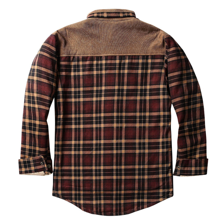 Herren Lässige Flanelljacke mit Teddyfutter Drune