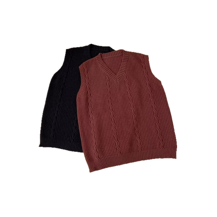 Damen Strickpullover ohne Ärmel Drune