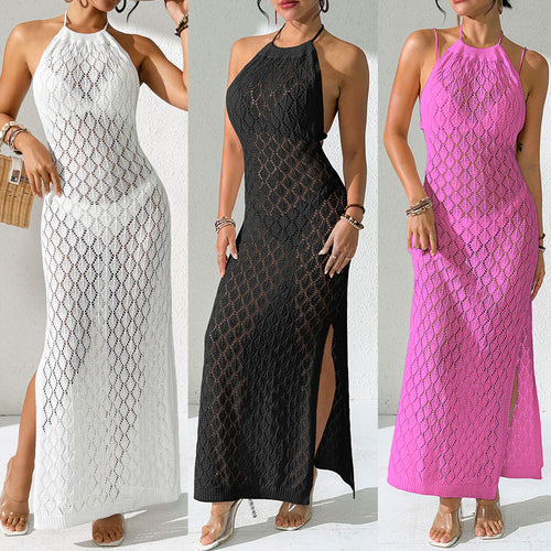 Damen gehäkelter Strandmaxikleid Drune