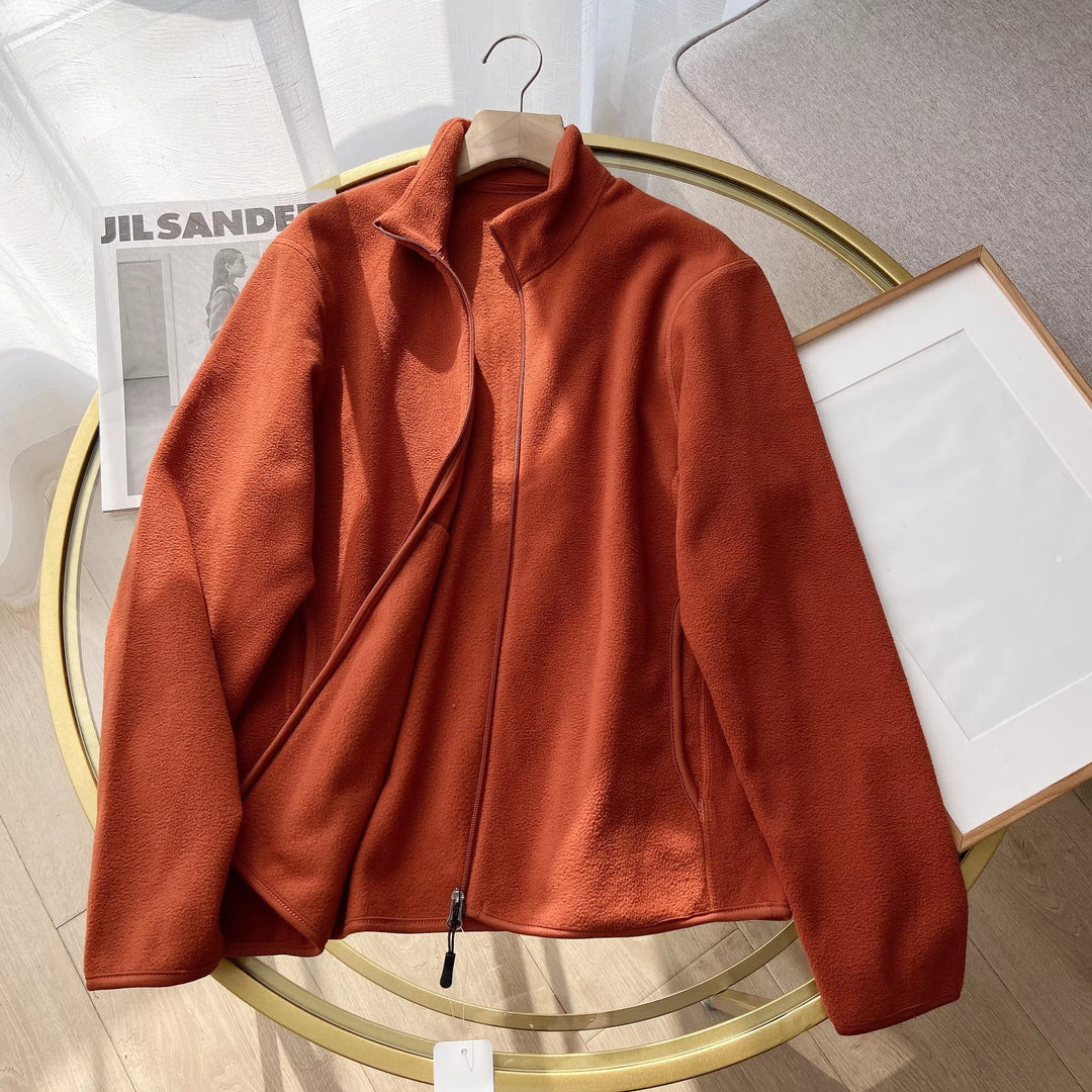 Damen Fleecejacke mit innovative Hochkragenlösung Drune