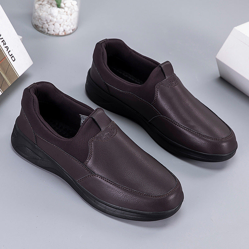 Damen Bequeme Leder Slip-On Sneakers Drune