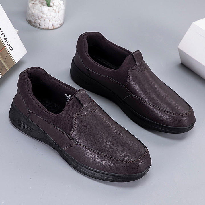 Damen Bequeme Leder Slip-On Sneakers Drune