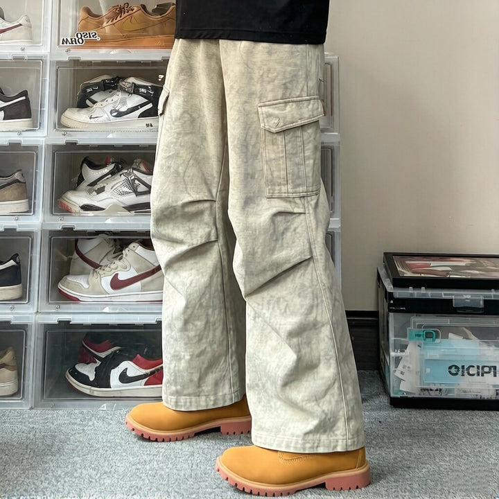 Herren Funktionale Cargo-Hose mit weiten Beinen Drune