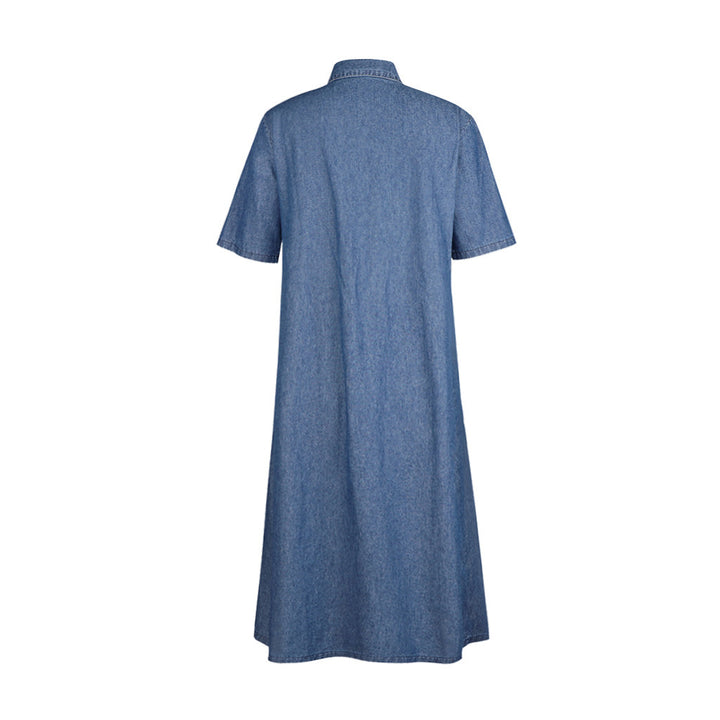 Femme Gestuftes Denim Hemdkleid Drune