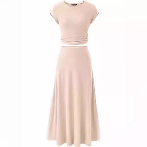Damen Maxikleid mit raffinierten Raffungselementen und elegantem Schnitt Drune
