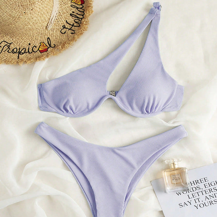 Damen Triangel-Bikini mit asymmetrischem Schnitt und gepolstertem Oberteil Drune