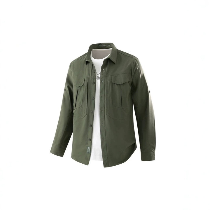 Herren Praktisches Outdoor-Hemd mit vielen Taschen Drune
