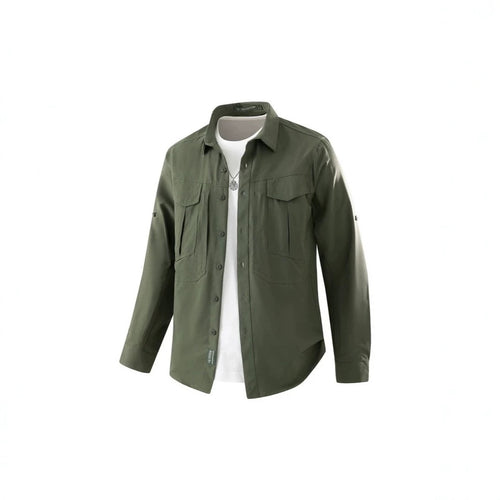 Herren Praktisches Outdoor-Hemd mit vielen Taschen Drune
