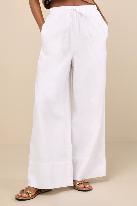 Damen Luftige und bequeme Leinenhose Drune