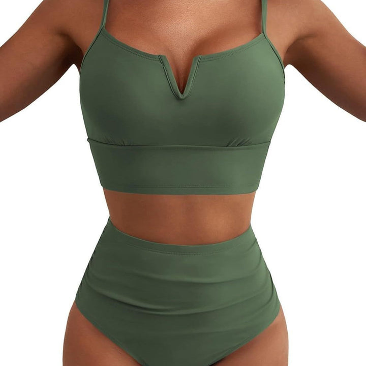 Damen Hochtailliertes Bikini-Set mit modernem V-Ausschnitt und angenehmer Passform Drune