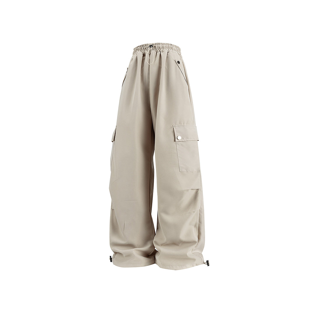 Damen Baggy-Cargo-Hose mit Tunnelzugbund, großen Klappentaschen und verstellbarem Saum Drune