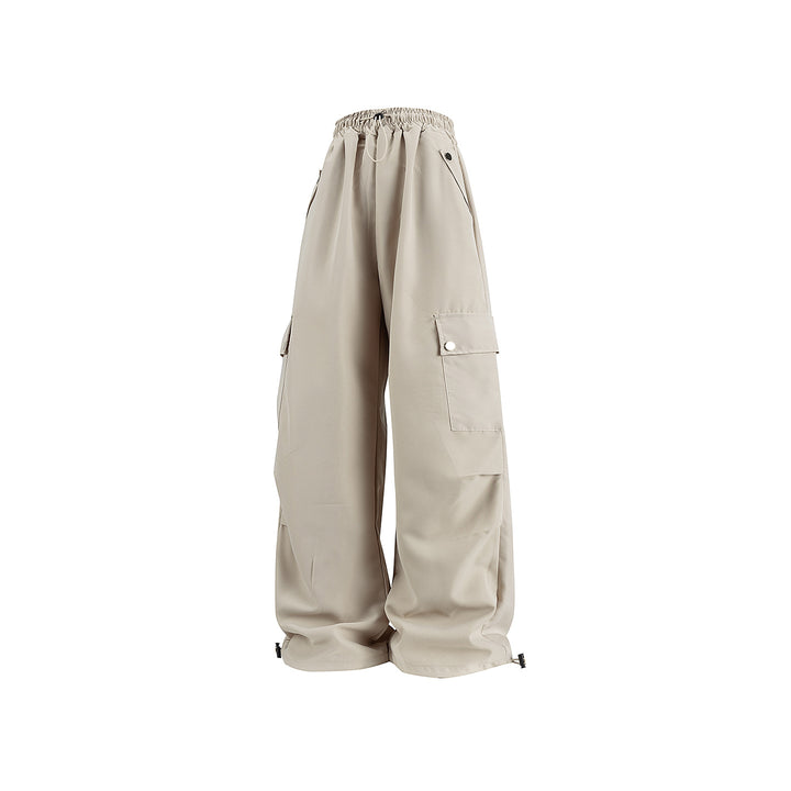 Damen Baggy-Cargo-Hose mit Tunnelzugbund, großen Klappentaschen und verstellbarem Saum Drune