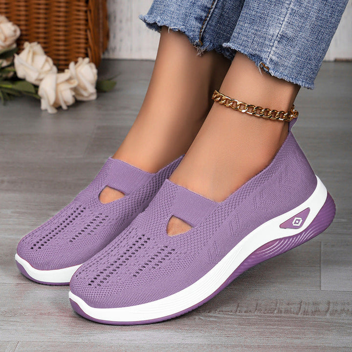 Damen Atmungsaktive Freizeit-Slipper mit elastischem Einschlupf und flexibler Sohle Drune